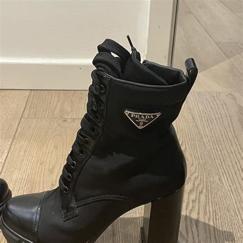 prada boots used 2017|Prada heeled boots.